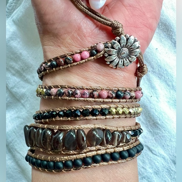 Love + Protection ONYX + Rhodonite Wrap Bracelet - Picture 10 of 11